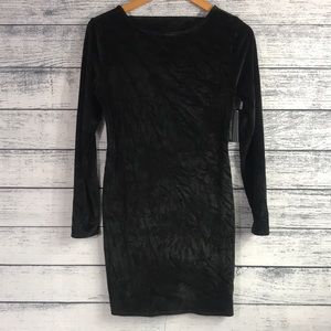 NWT-MELROSE AND MARKET-Long Sleeve Velvet Black Dress